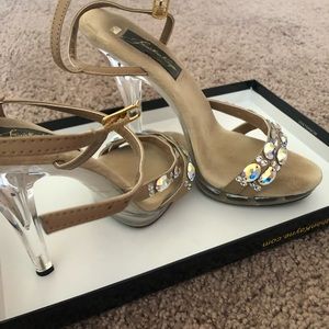 johnathan kayne austria crystal taupe shoe